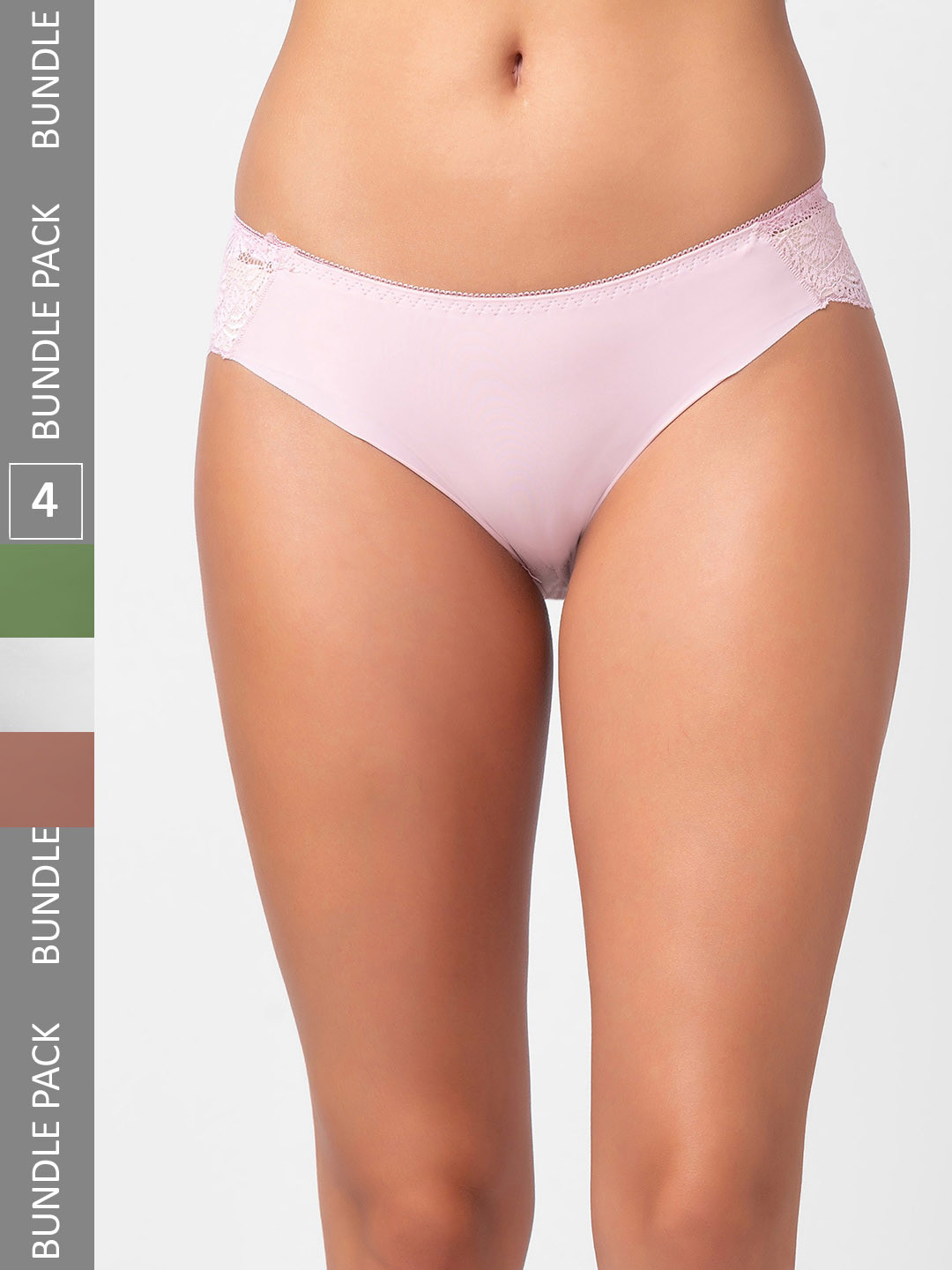 

FashionRack Women Pack Of 4 Assorted Hipster Briefs