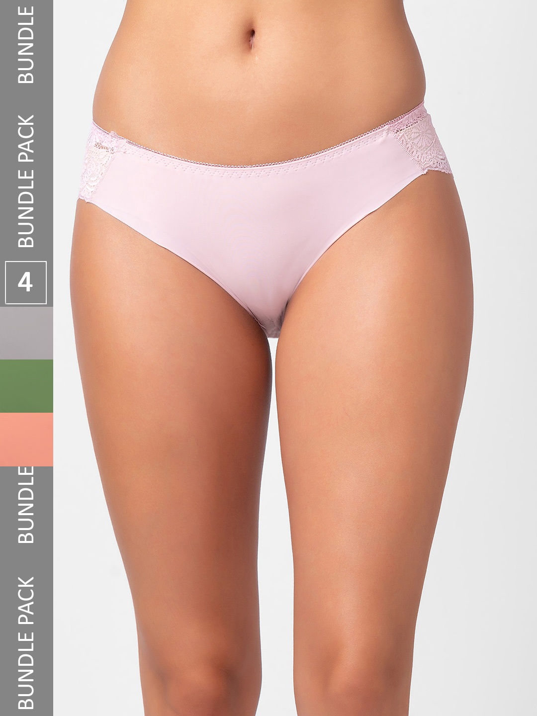 

FashionRack Women Pack Of 4 Assorted Hipster Briefs