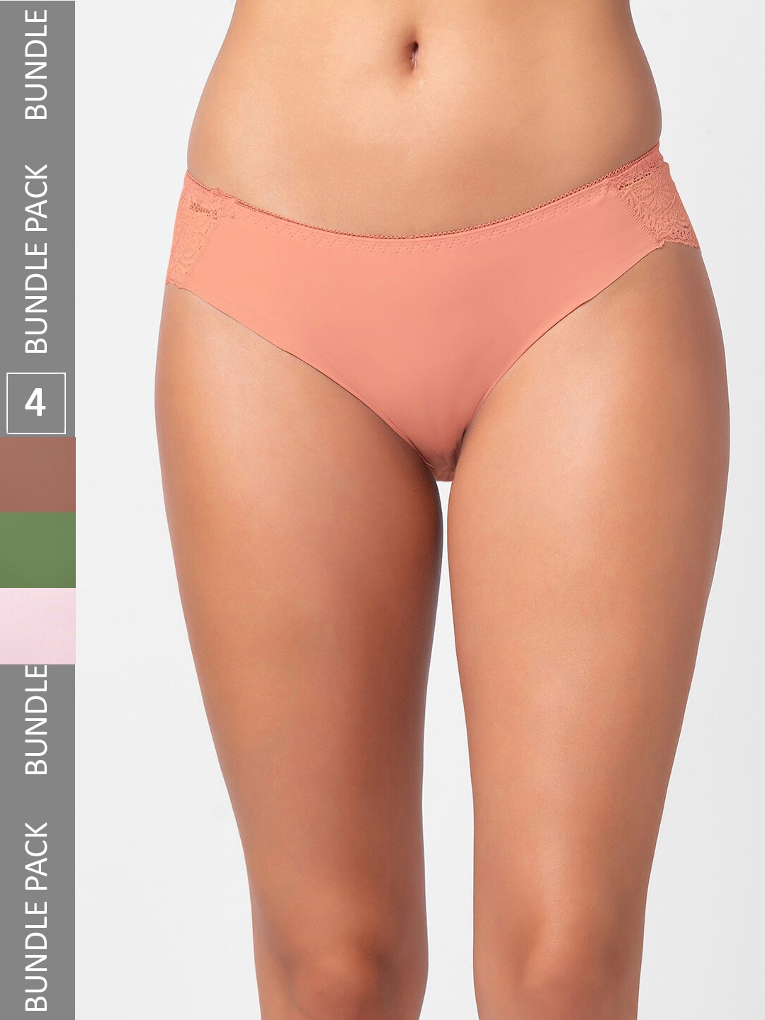 

FashionRack Women Pack Of 4 Assorted Hipster Briefs