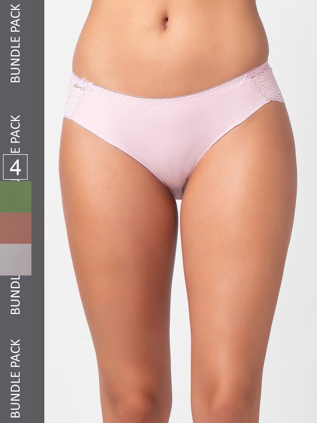 

FashionRack Women Pack Of 4 Assorted Hipster Briefs