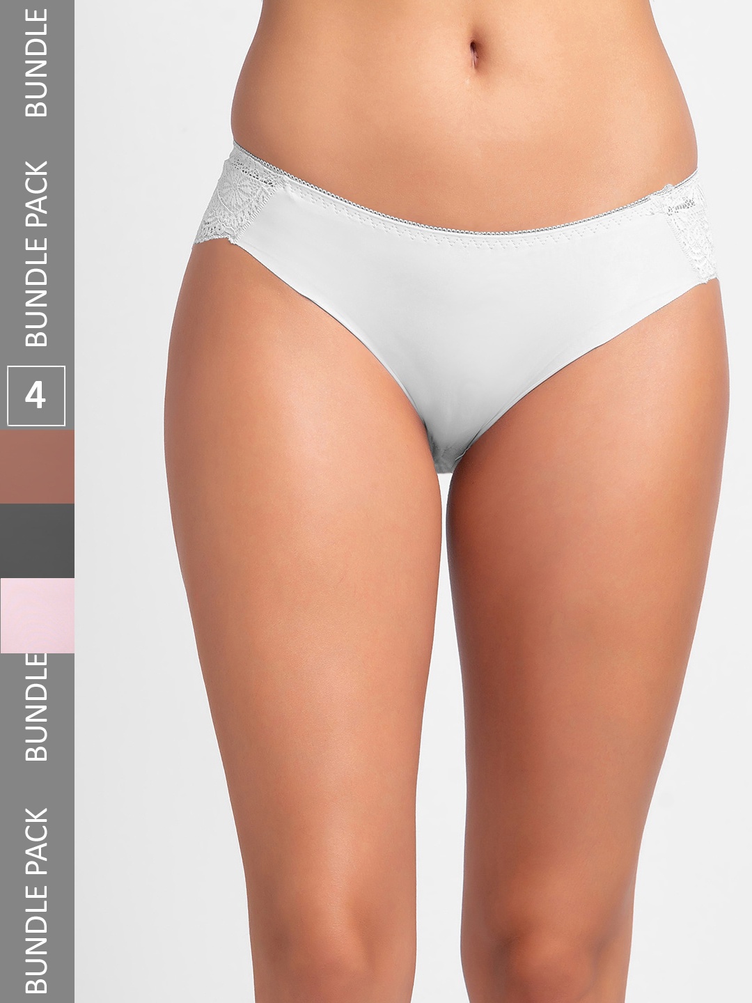 

FashionRack Women Pack Of 4 Assorted Hipster Briefs