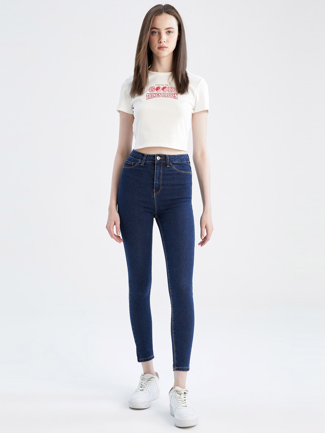 

DeFacto Women Slim Fit Jeans, Blue