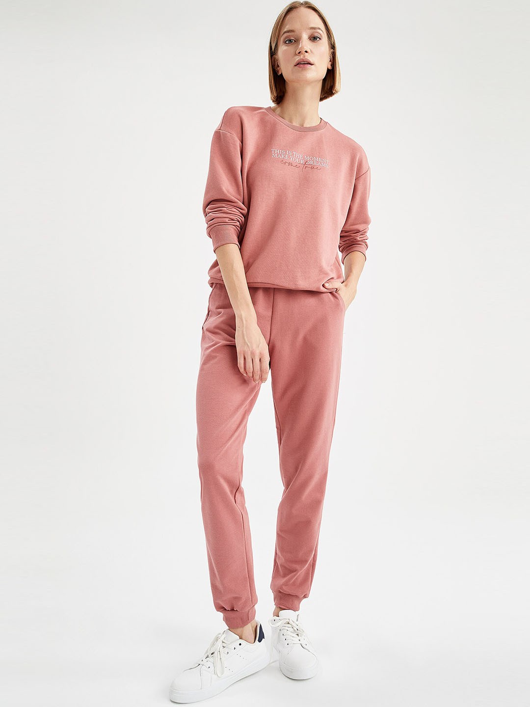 

DeFacto Women Regular Fit Joggers, Rose