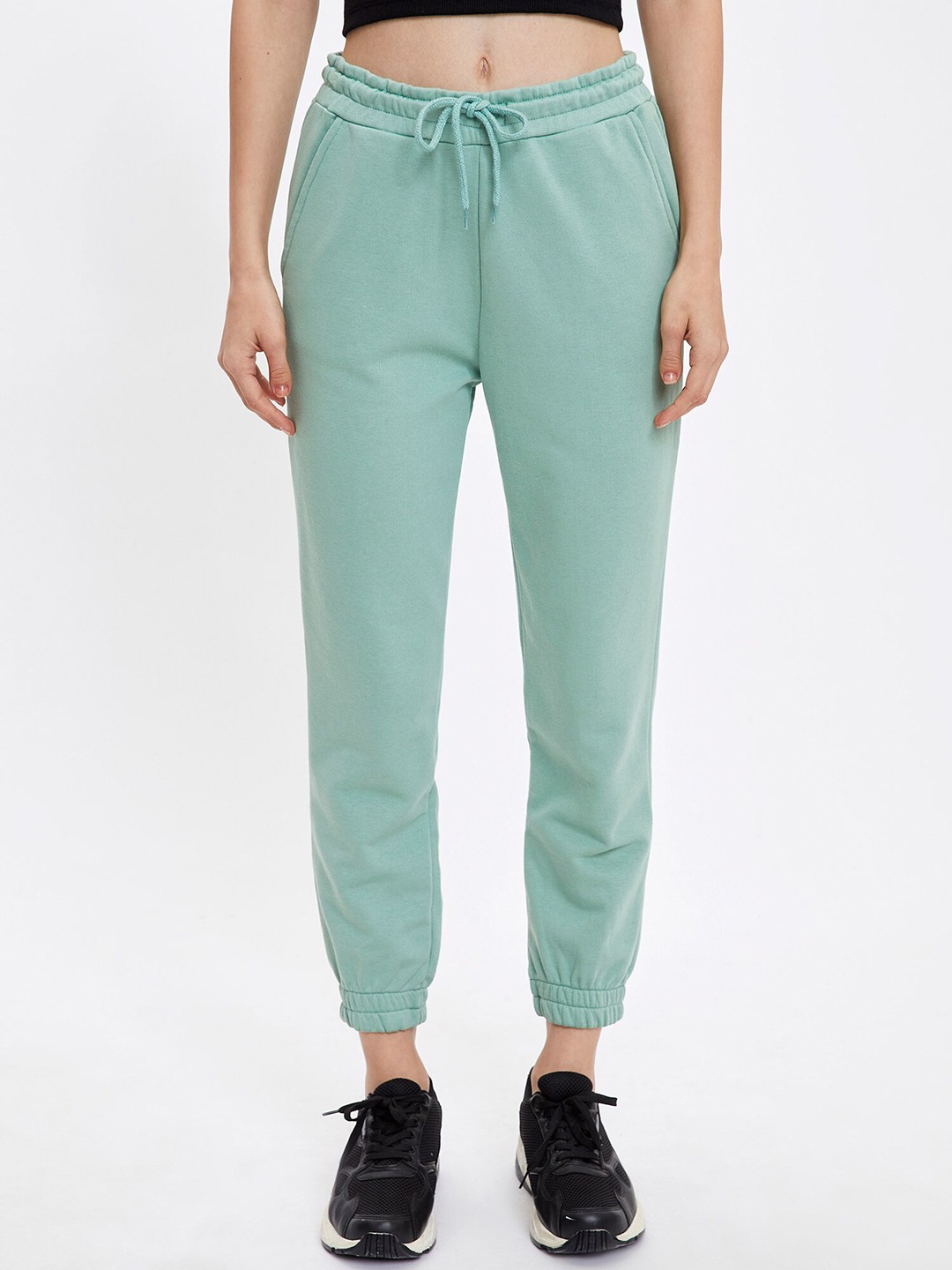 

DeFacto Women Regular Fit Joggers, Green