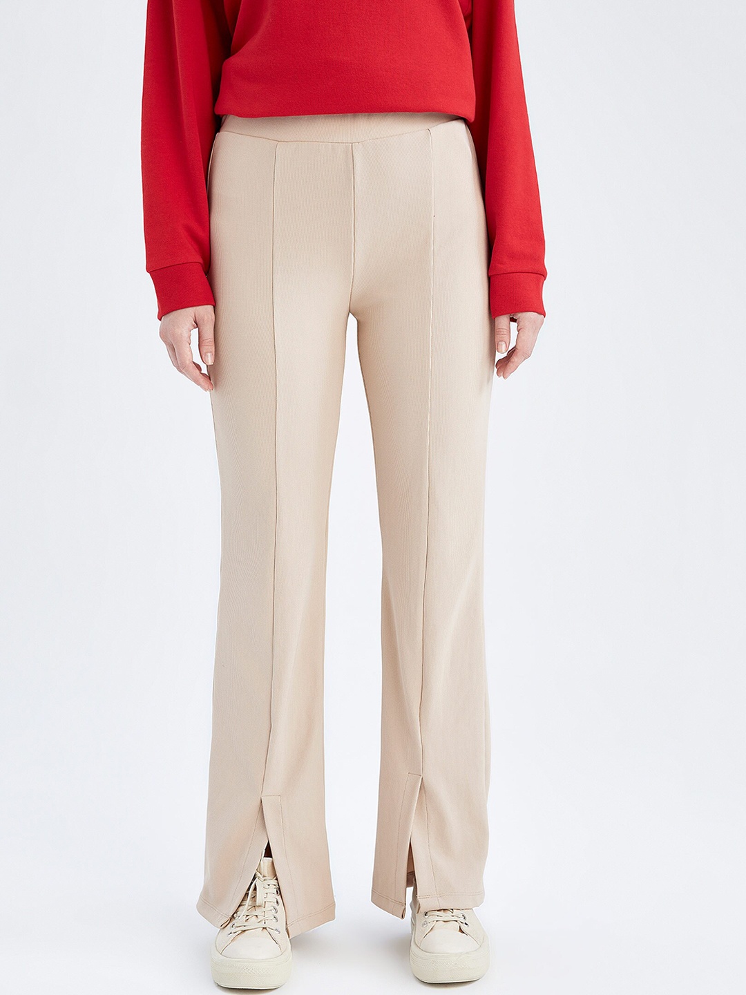

DeFacto Women Regular Trousers, Beige