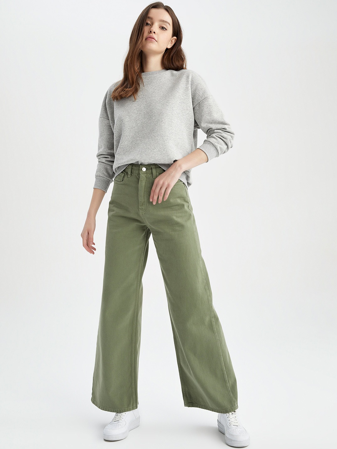 

DeFacto Women Straight Fit Jeans, Khaki