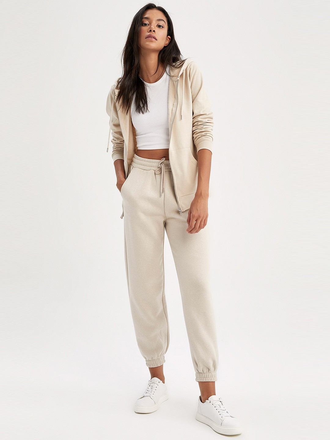 

DeFacto Women Cotton Joggers, Beige