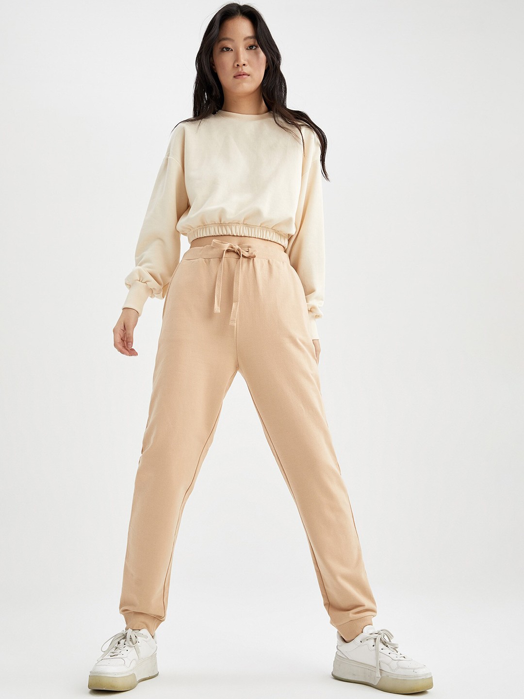 

DeFacto Women Cotton Joggers, Beige