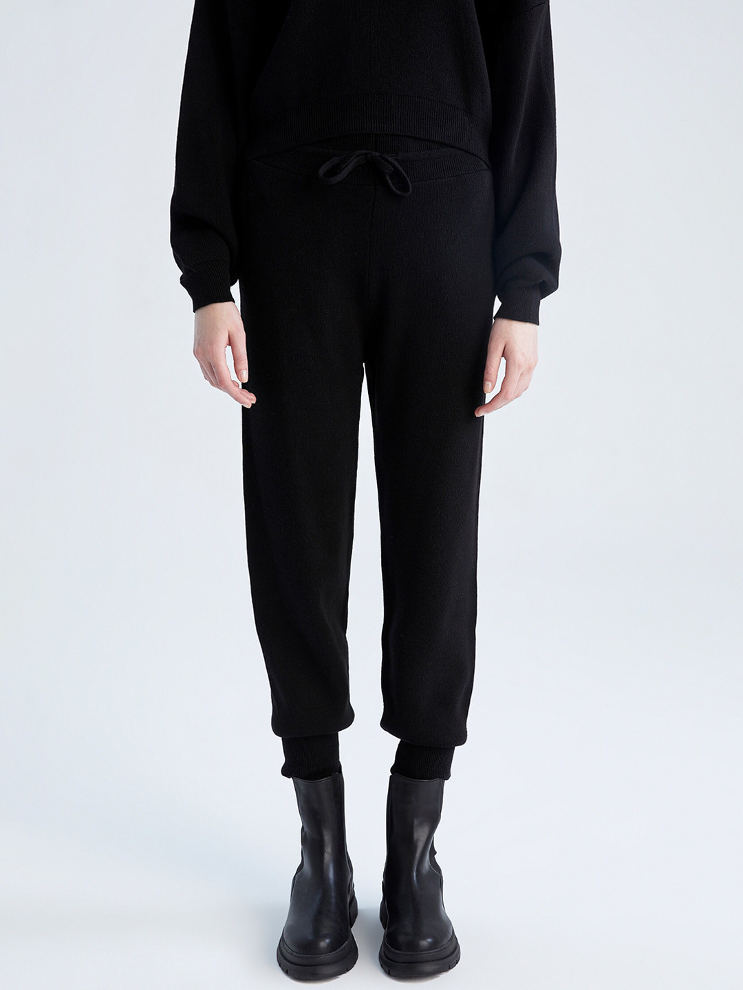 

DeFacto Women Acrylic Joggers, Black
