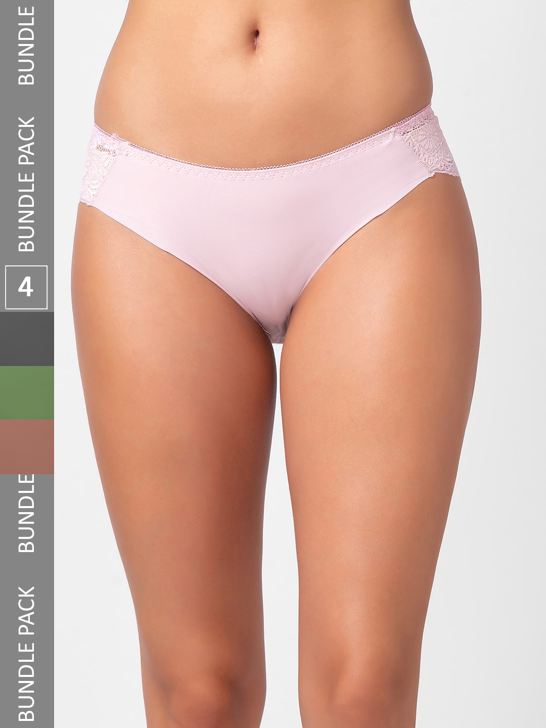 

FashionRack Women Pack Of 4 Assorted Hipster Briefs
