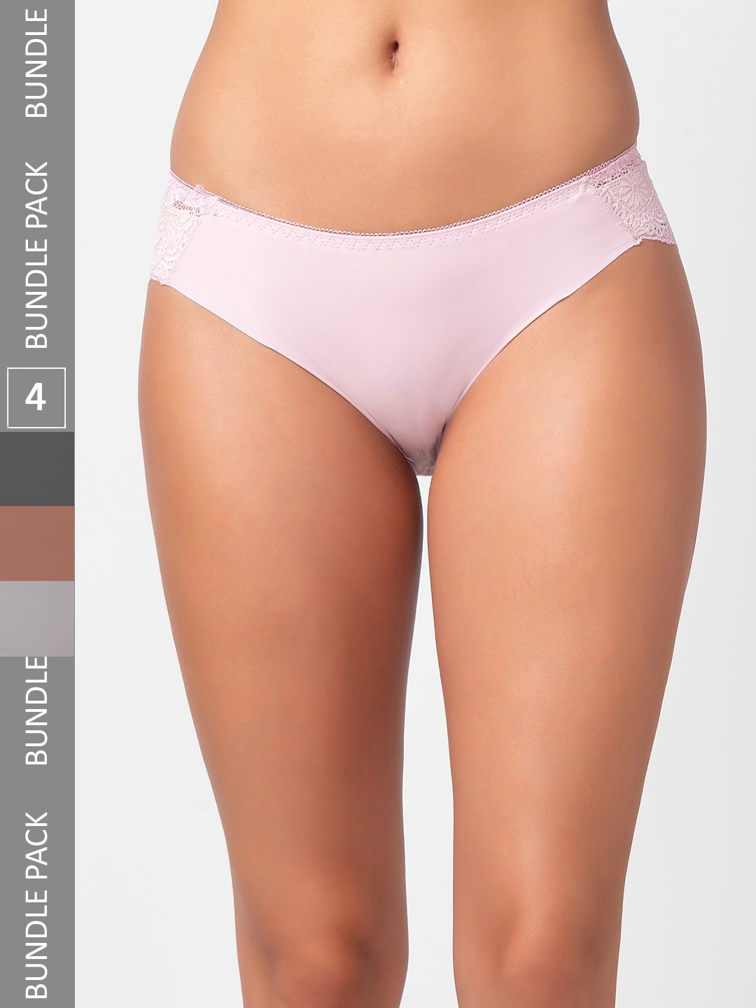 

FashionRack Women Pack Of 4 Assorted Hipster Briefs