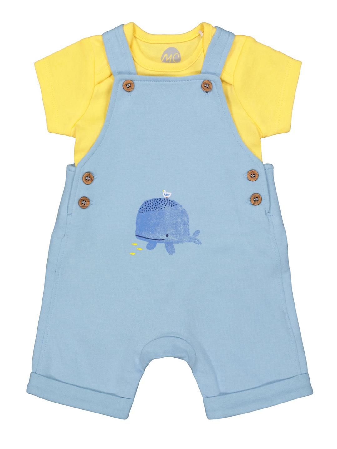 

mothercare Boys Printed Rompers, Yellow