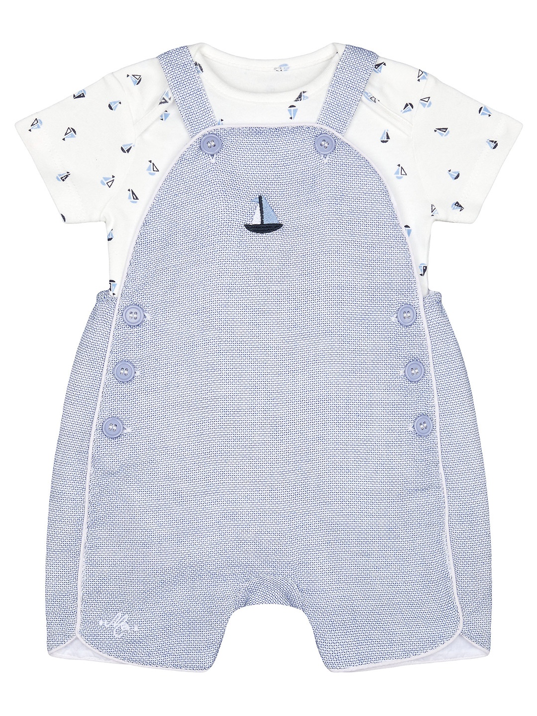 

mothercare Boys Printed Top with Trousers, Blue