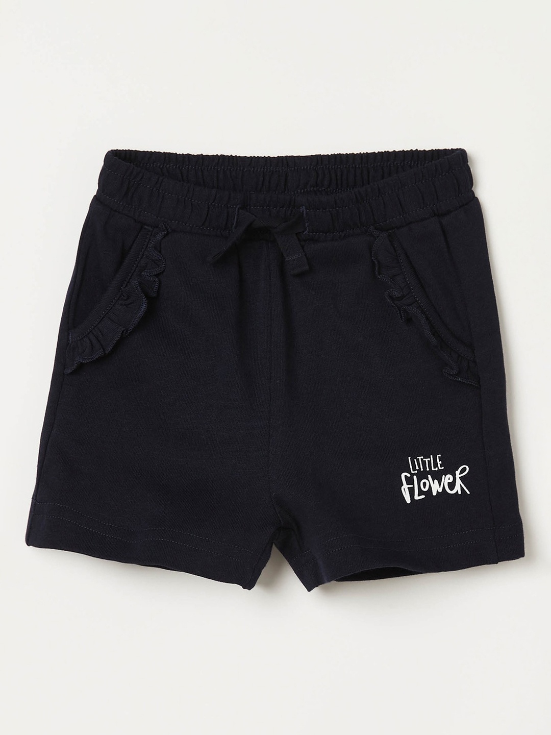 

Juniors by Lifestyle Girls Regular Fit Mid Rise Cotton Shorts, Navy blue