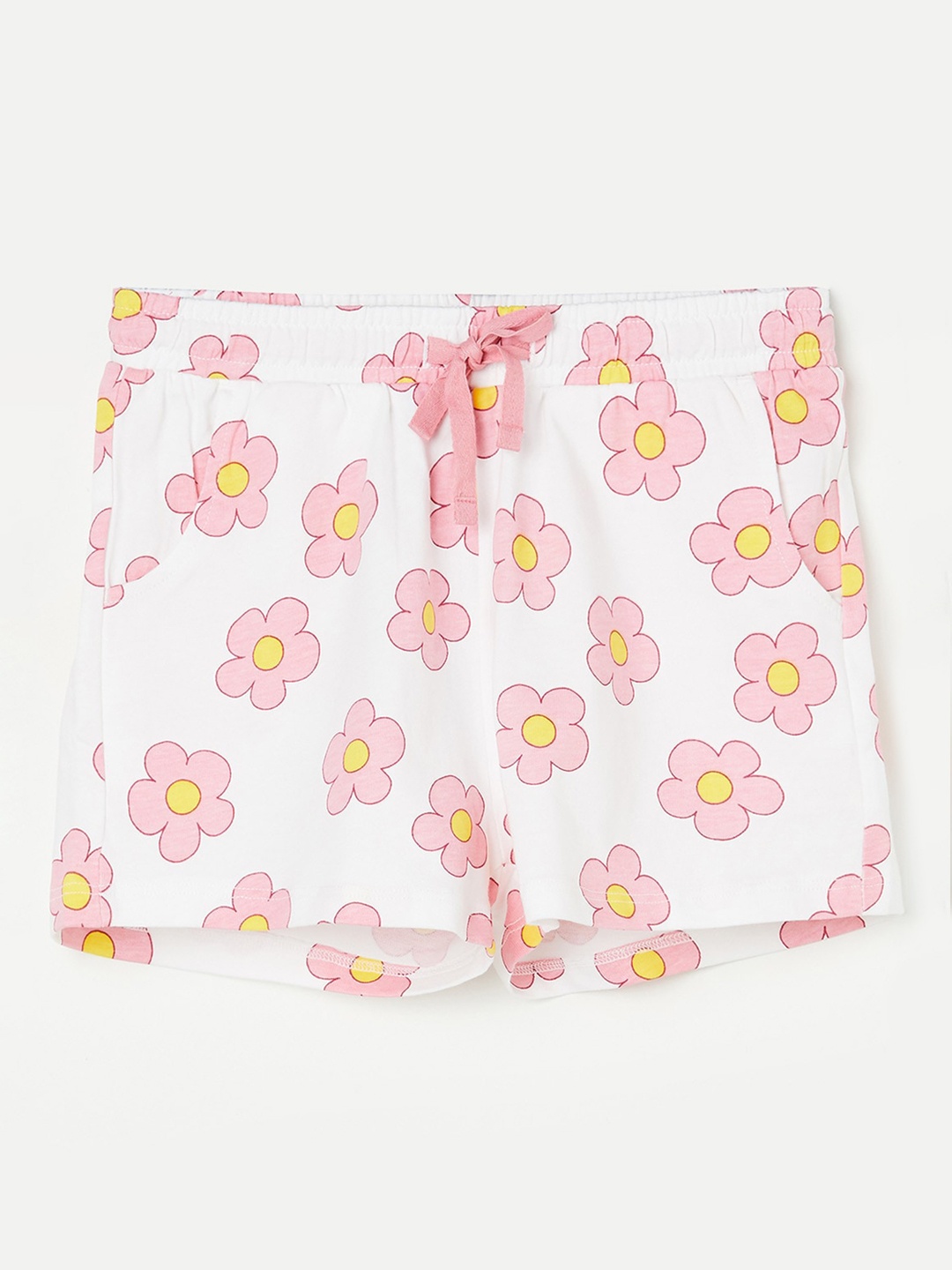 

Fame Forever by Lifestyle Girls Floral Printed Cotton Shorts, White