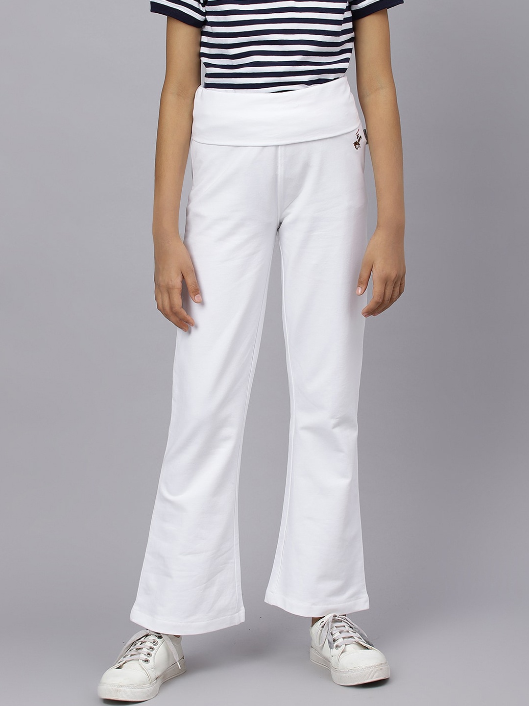 

Beverly Hills Polo Club Girls Solid Trouser, White