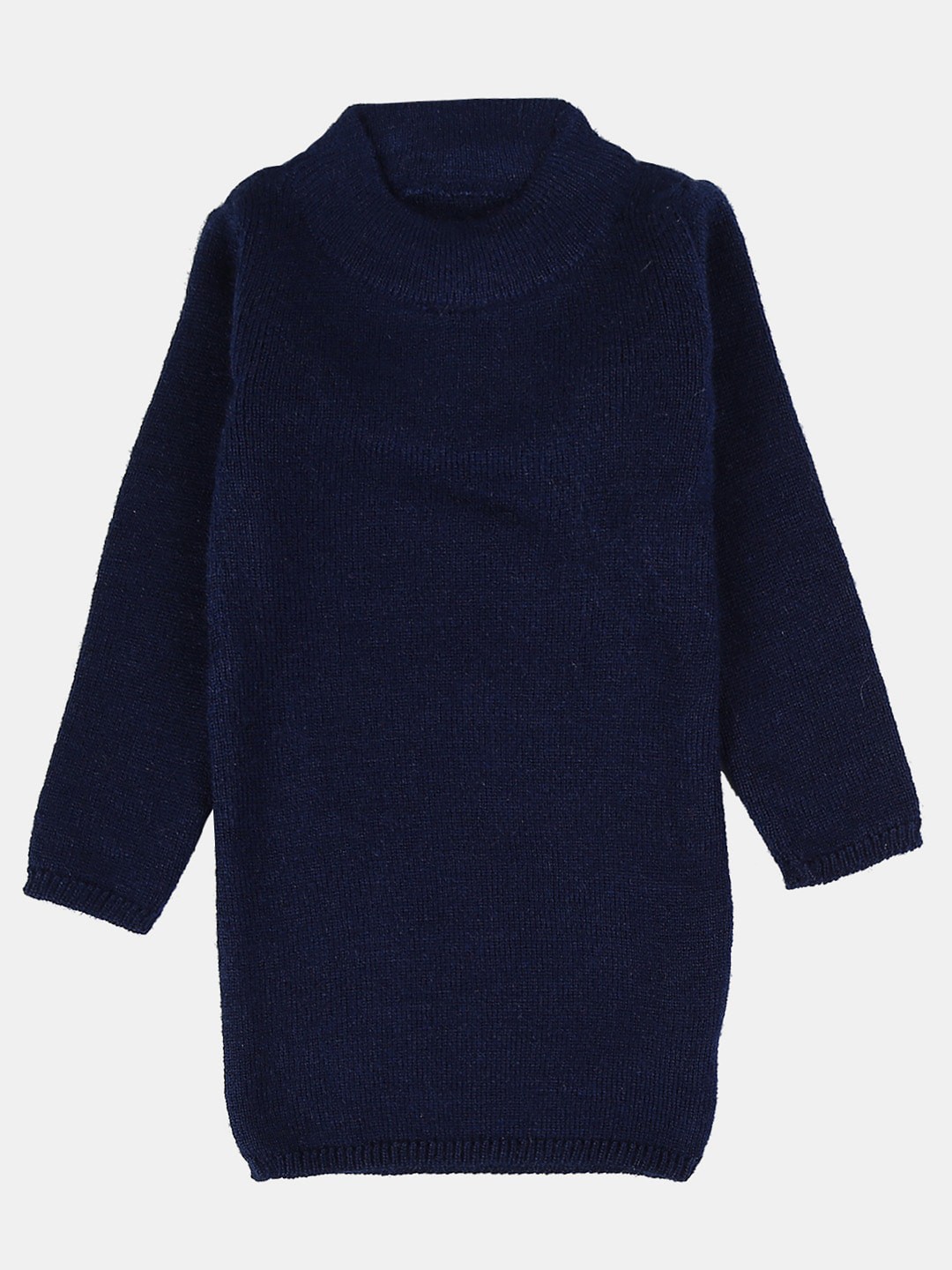 

V-Mart Girls Longline Pullover Wool Sweatshirt, Navy blue