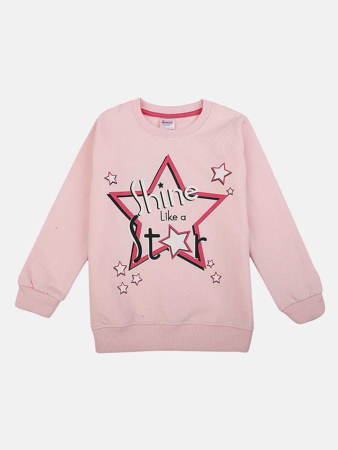 

V-Mart Girls Printed Round Neck Sweatshirt, Pink