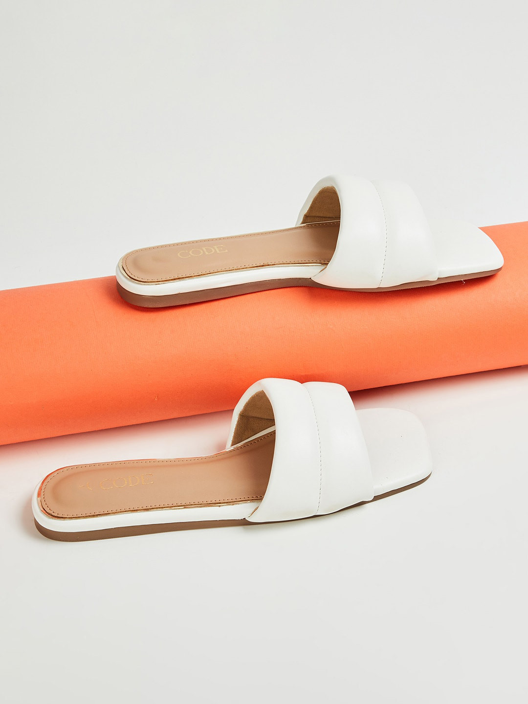 

CODE by Lifestyle Women Open Toe Flats, White