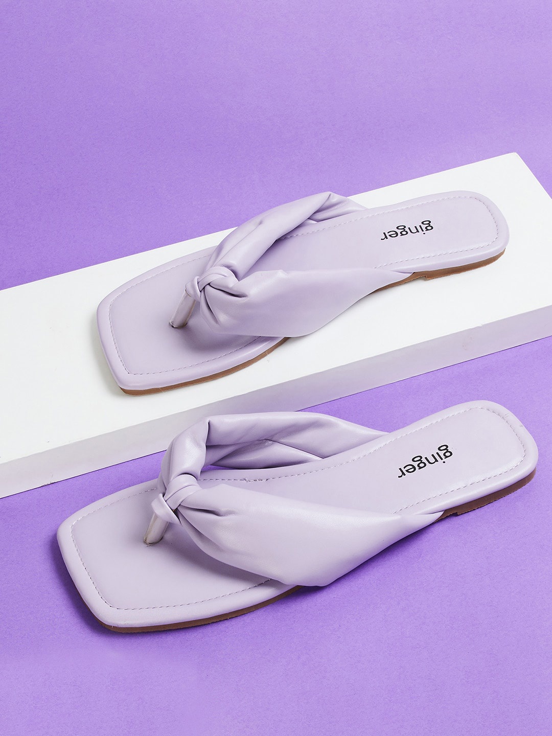 

Ginger by Lifestyle Women Open Toe Flats, Purple