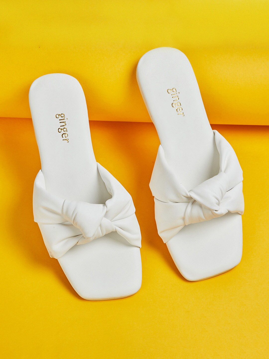 

Ginger by Lifestyle Women Open Toe Flats, White