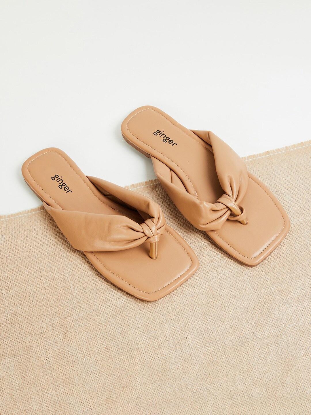 

Ginger by Lifestyle Women Open Toe Flats, Peach