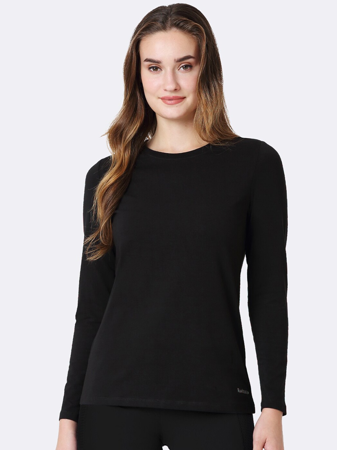 

Van Heusen Round Neck Full Sleeve Lounge T-Shirt, Black