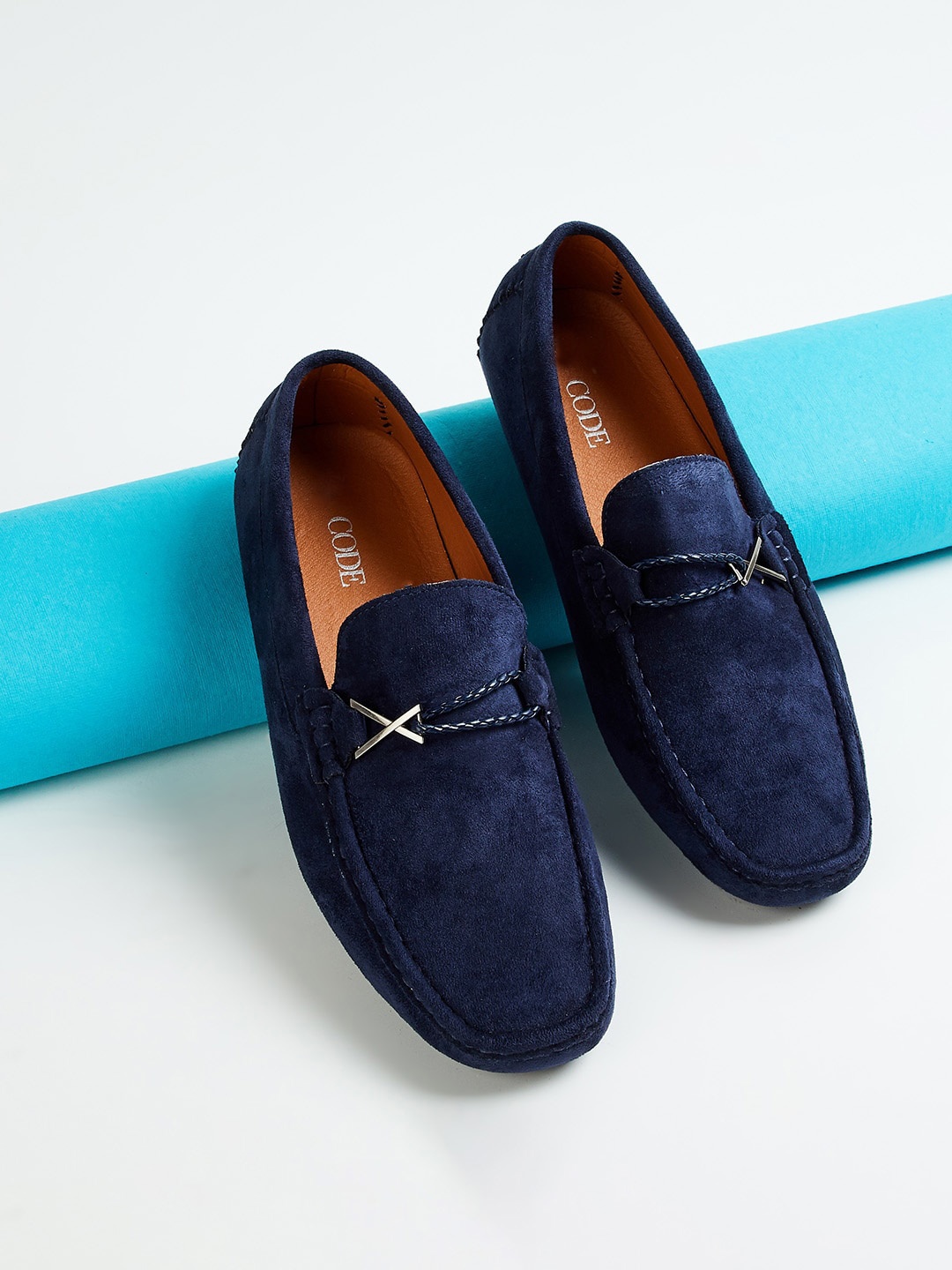 

CODE by Lifestyle Men Textured Formal Loafers, Navy blue
