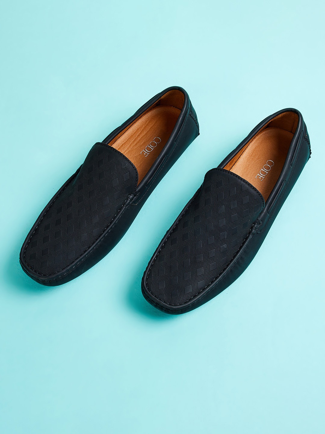 

CODE by Lifestyle Men Textured Formal Loafers, Black