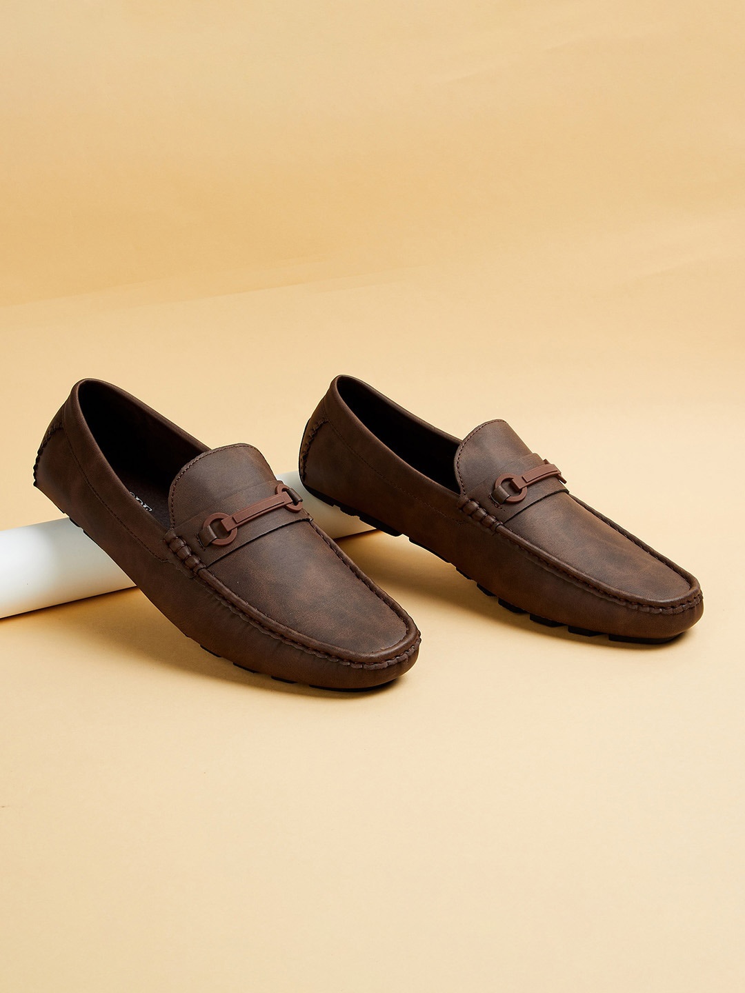 

CODE by Lifestyle Men Textured Formal Loafers, Brown