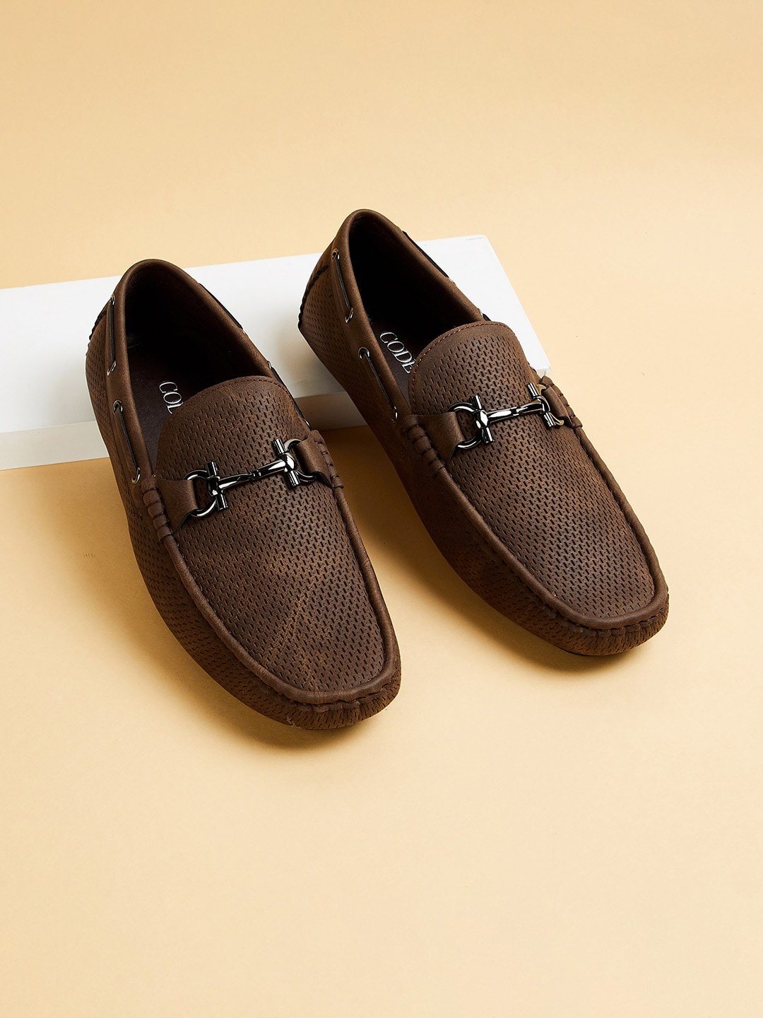 

CODE by Lifestyle Men Textured Formal Loafers, Brown
