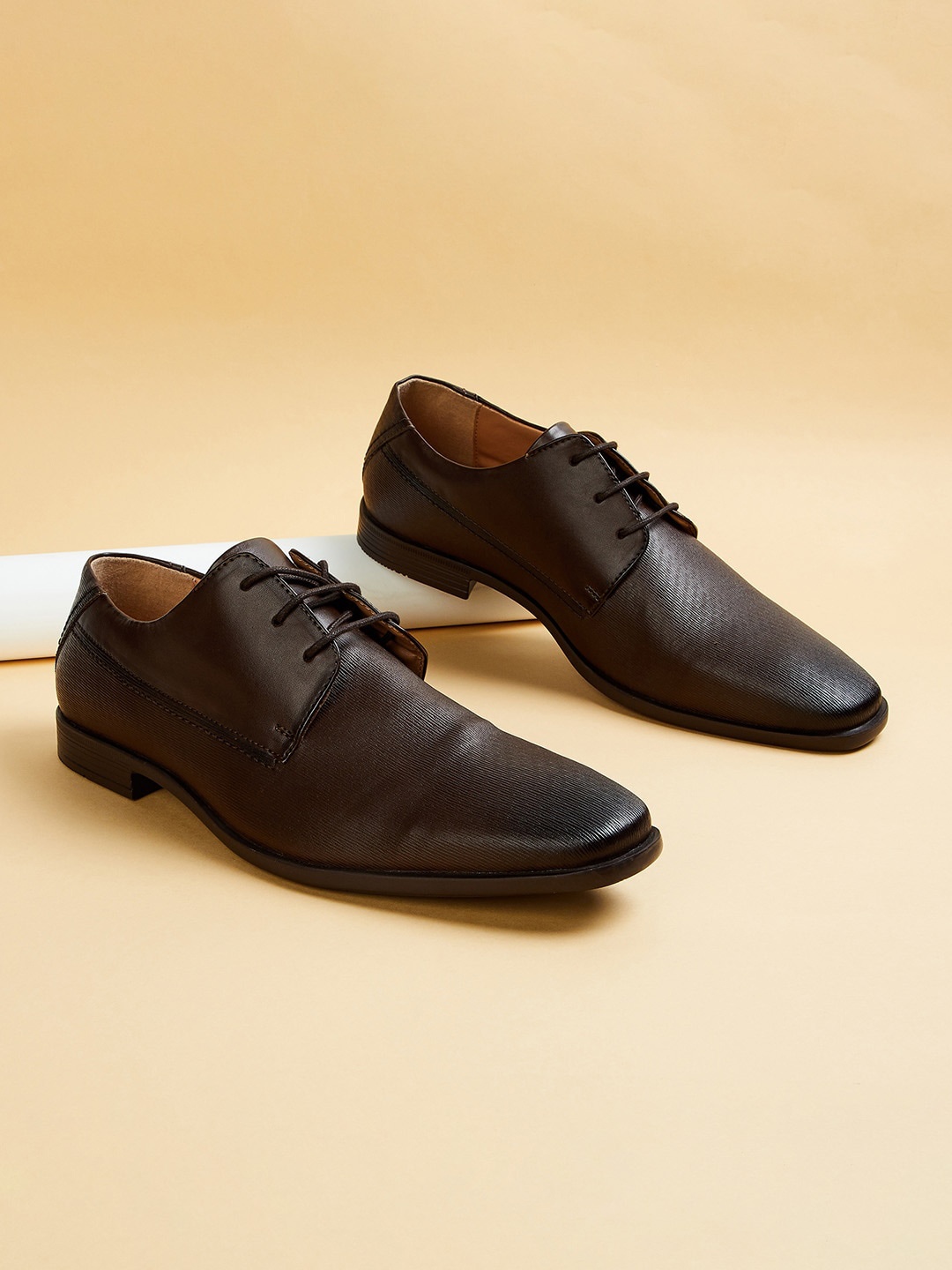 

CODE by Lifestyle Men Textured Formal Derbys, Brown
