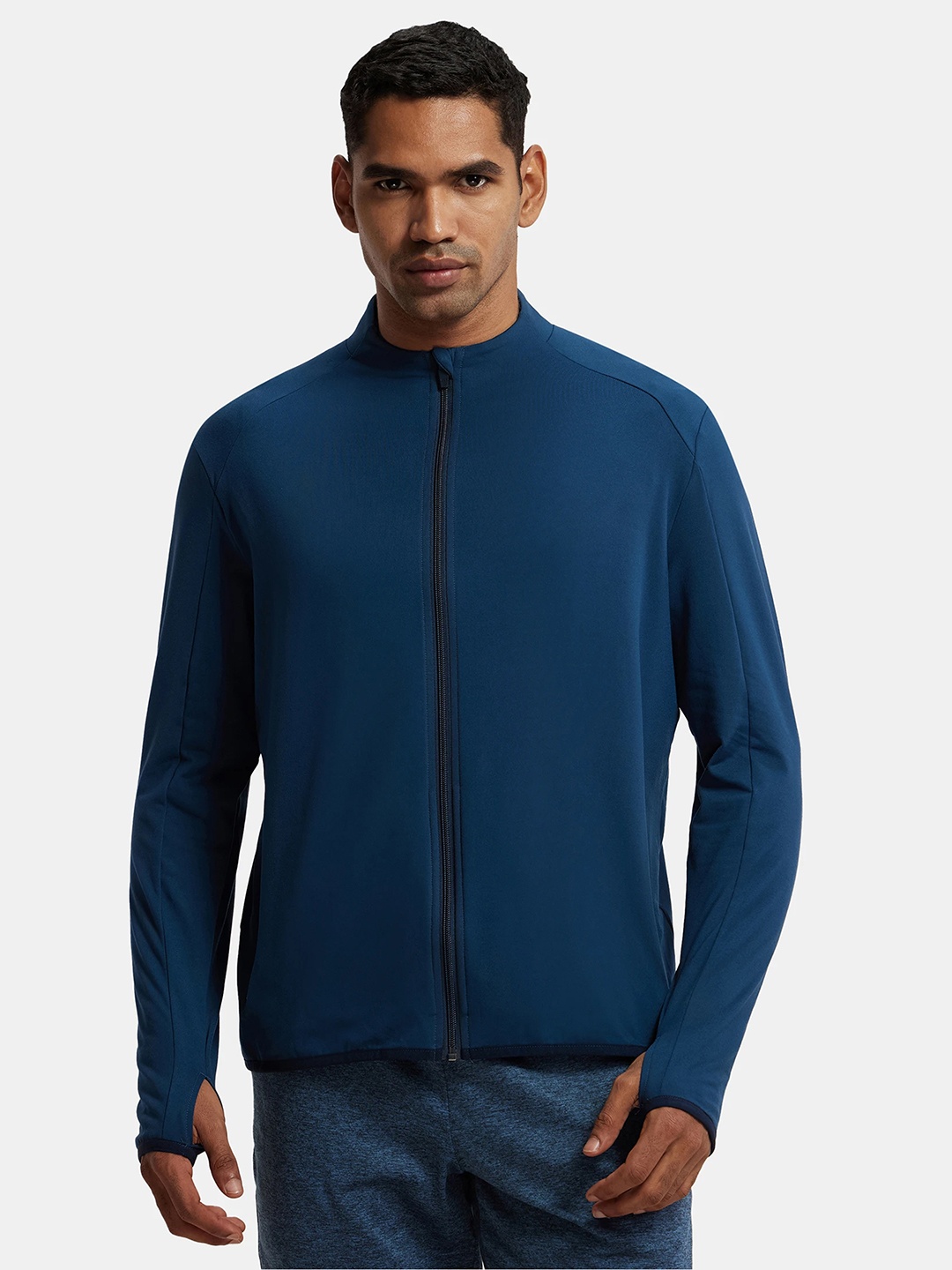 

Jockey Men Mock Neck Sweatshirt, Blue