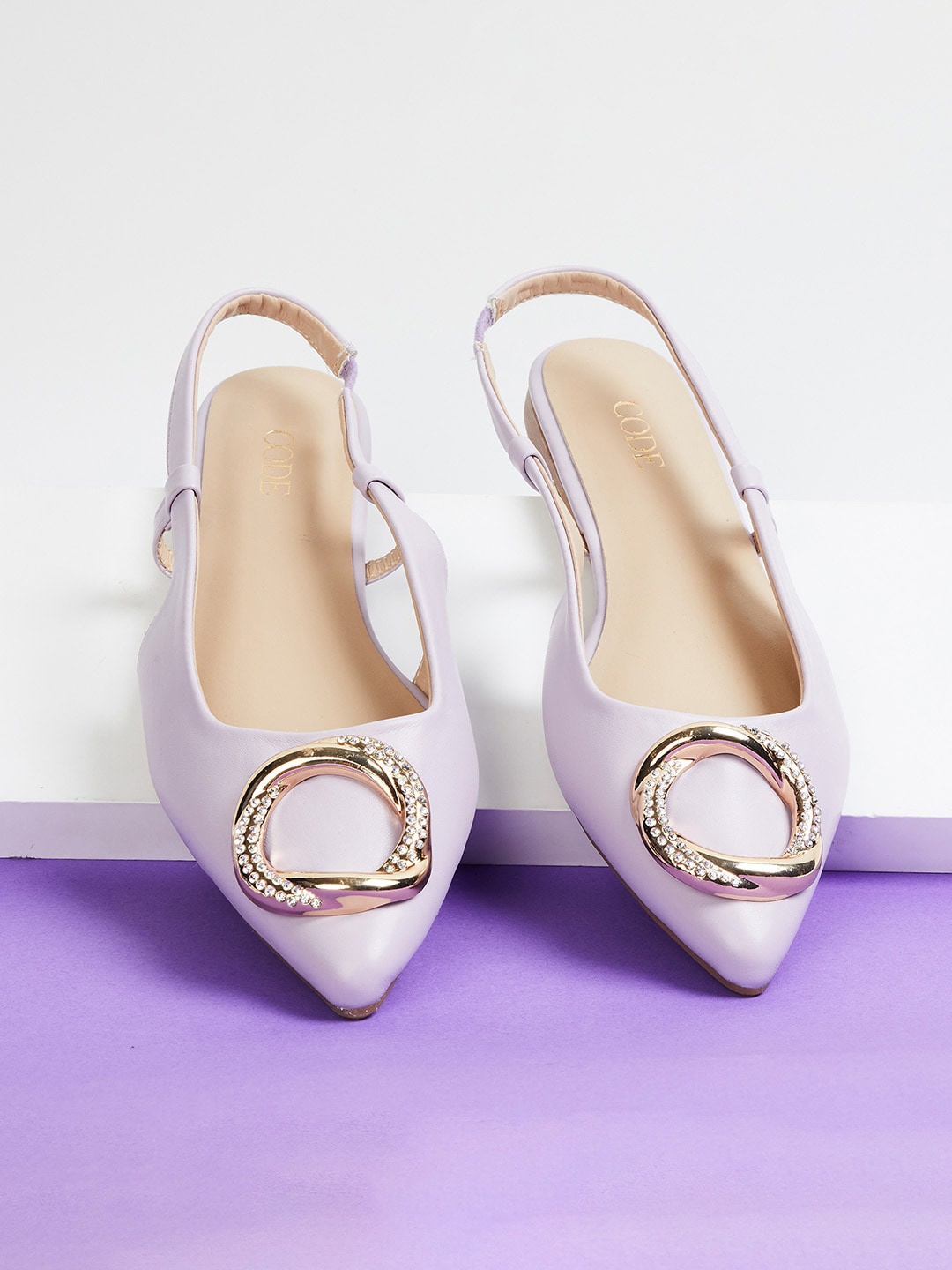 

CODE by Lifestyle Women Embellished Mules, Lavender