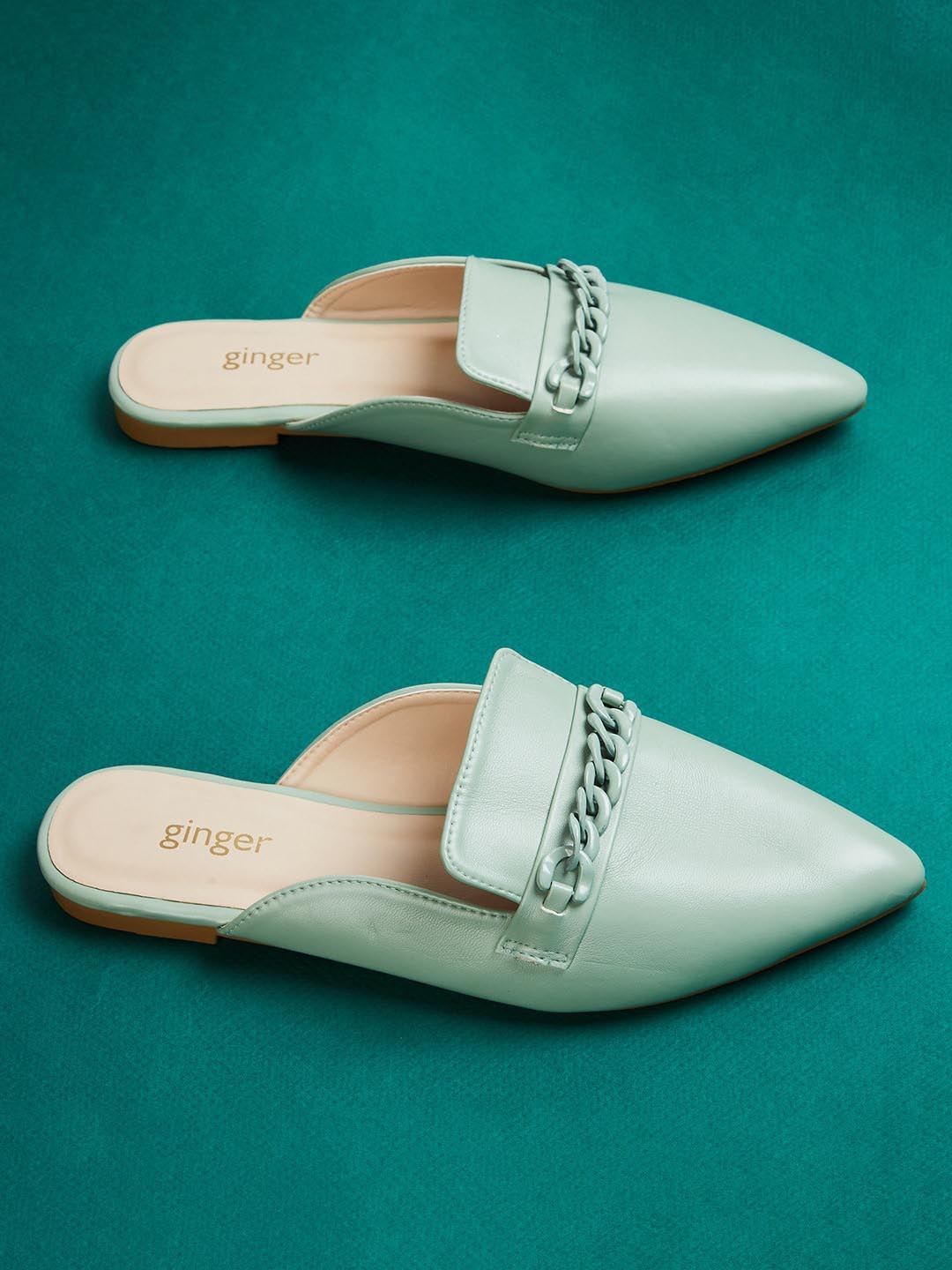 

Ginger by Lifestyle Women Mules Flats, Green