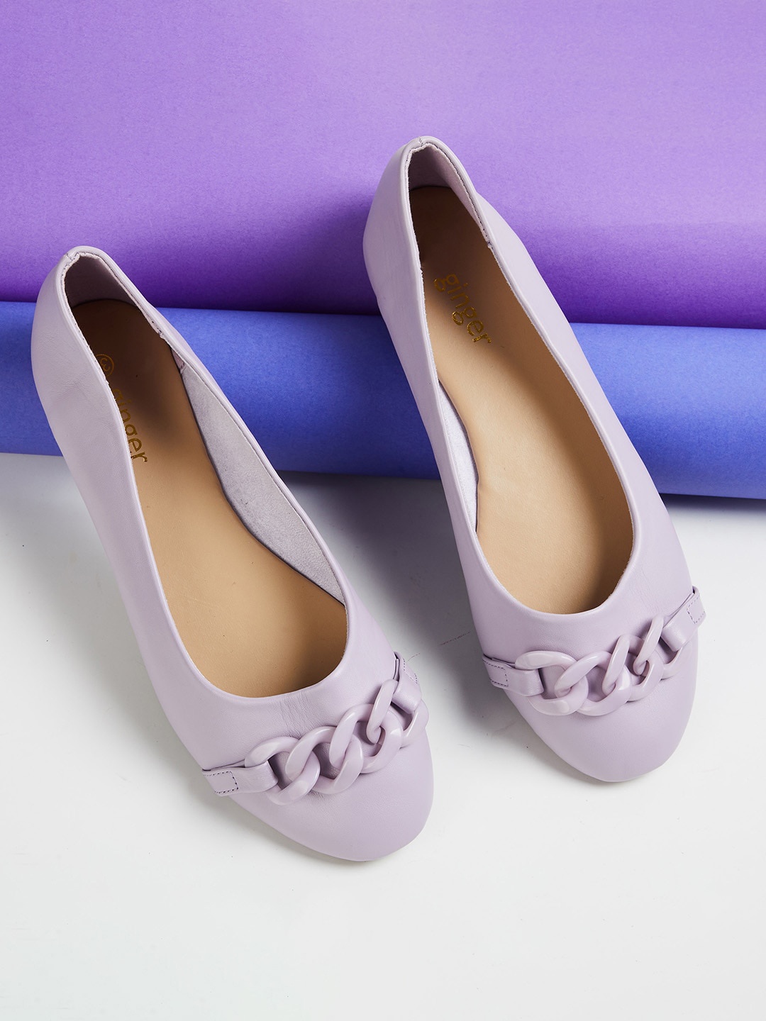 

Ginger by Lifestyle Women Printed Ballerinas Flats, Purple