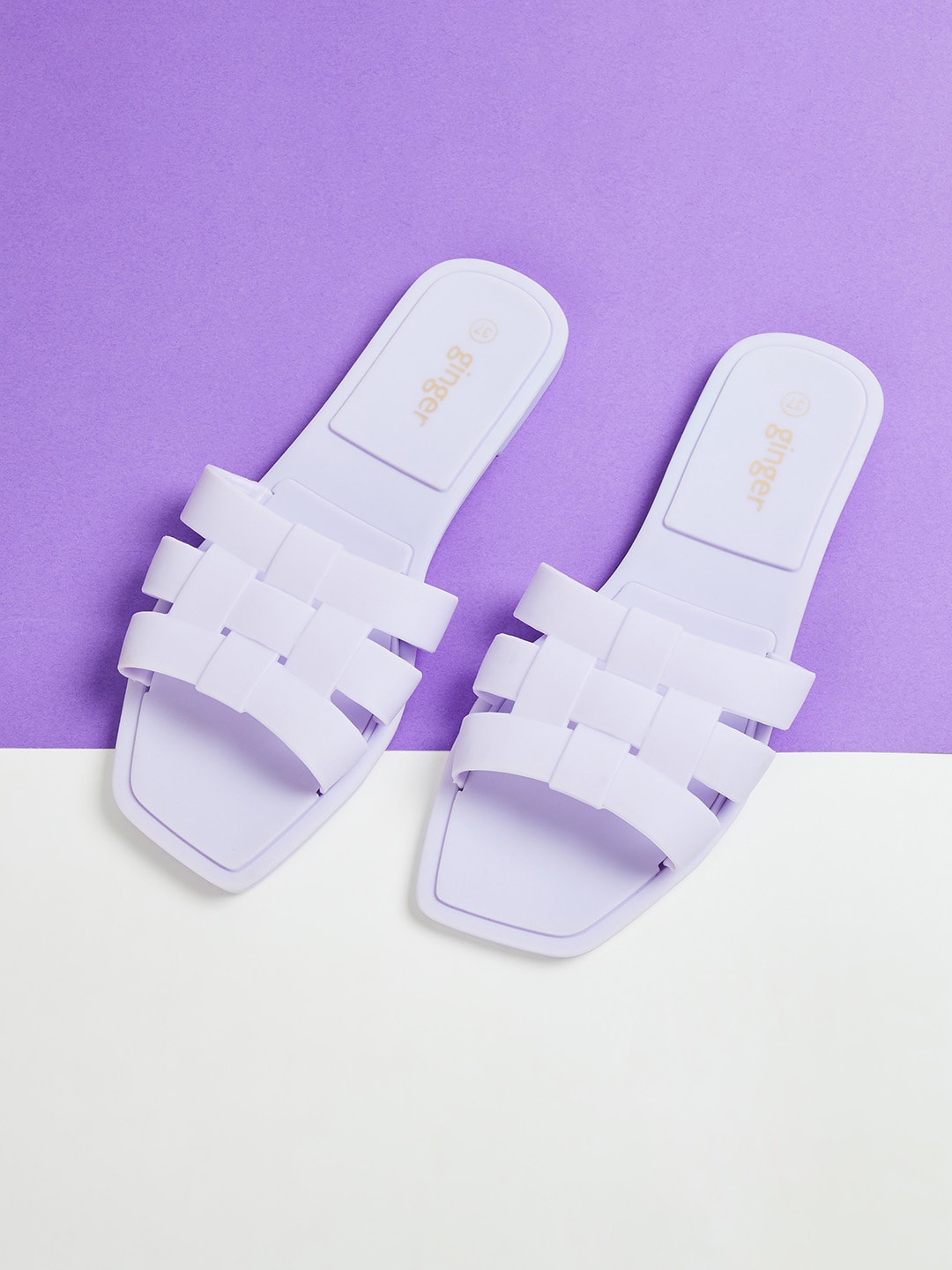 

Ginger by Lifestyle Women Open Toe Flats, Lavender