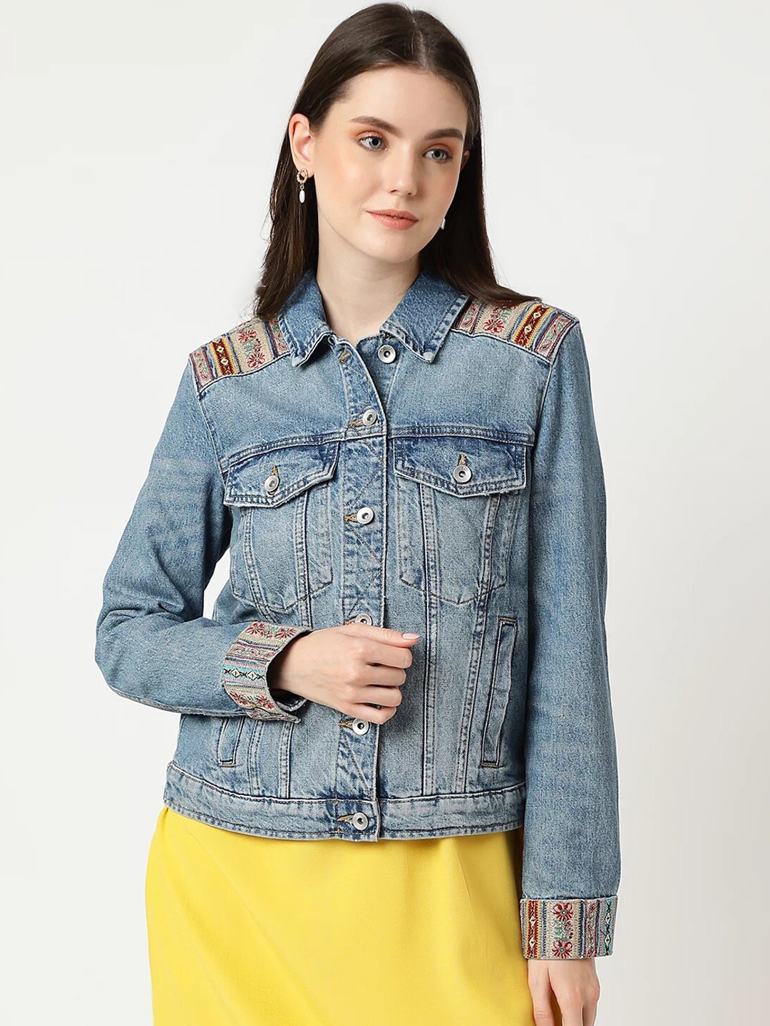

Marks & Spencer Women Lightweight Denim Jacket, Blue