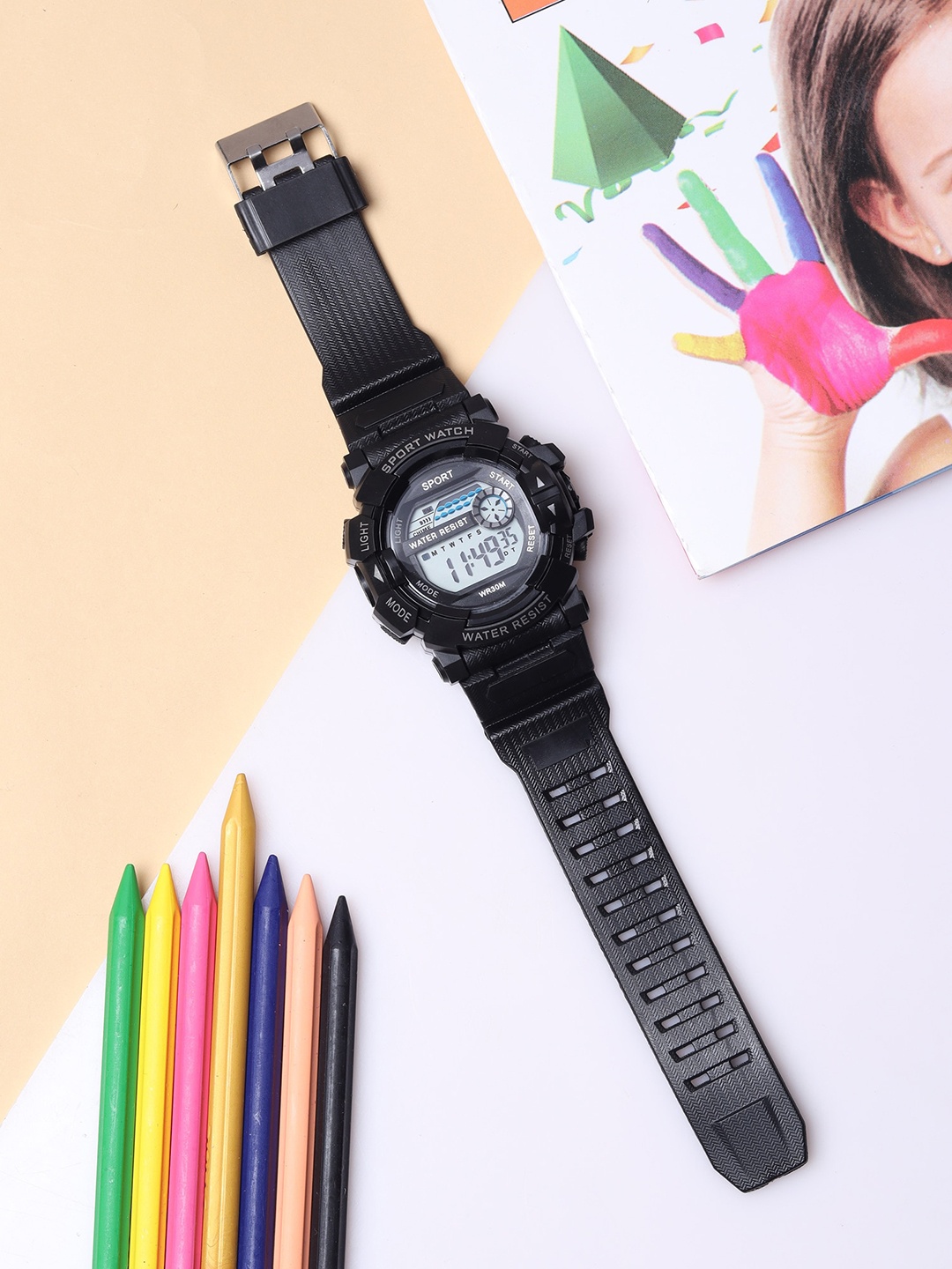 

Fantasy World Kids Digital Multi Function Watch FW-Sport-014, Black
