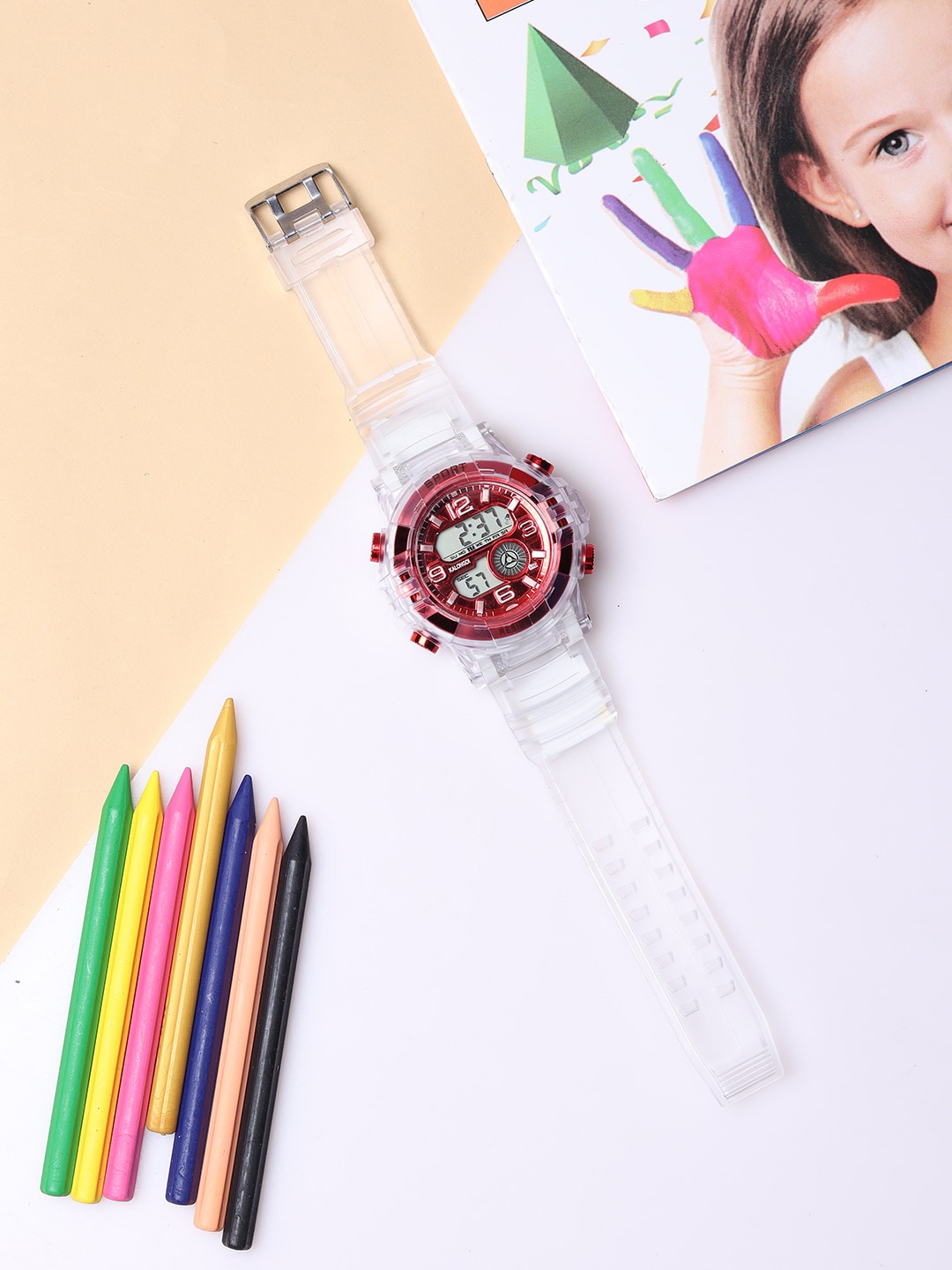 

Fantasy World Kids Bracelet Style Straps Analogue Multi Function Watch FW-Sport-016-RD, Red