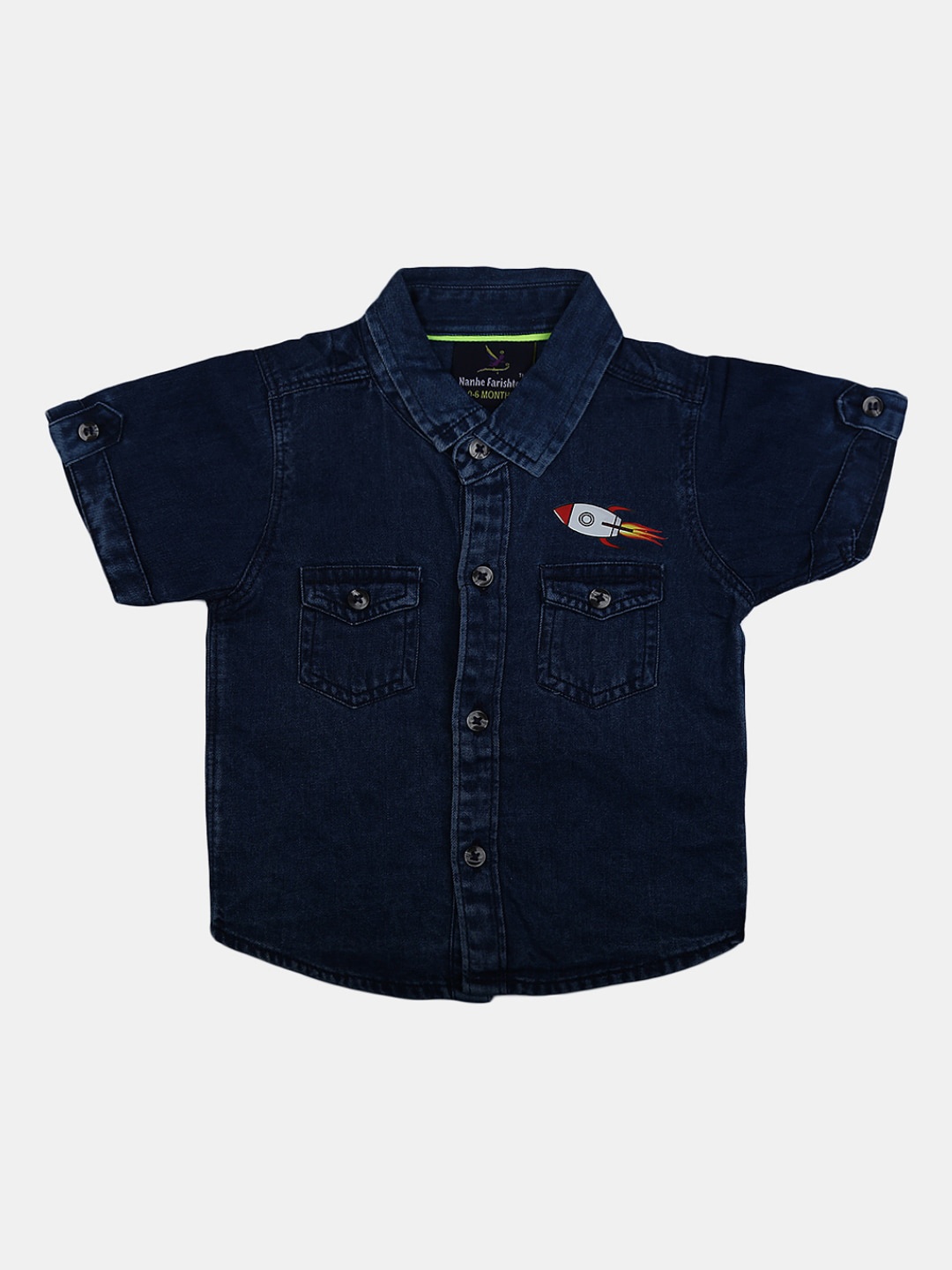 

V-Mart Unisex Kids Classic Printed Casual Cotton Shirt, Blue