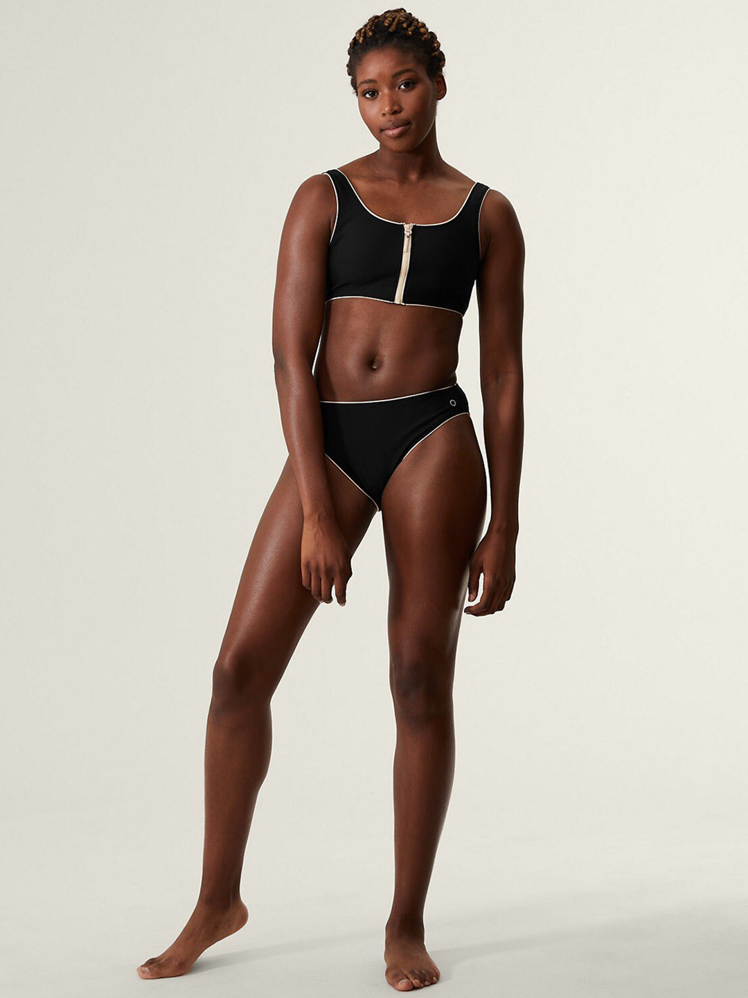 

Marks & Spencer Women High-Waist Swim Briefs, Black