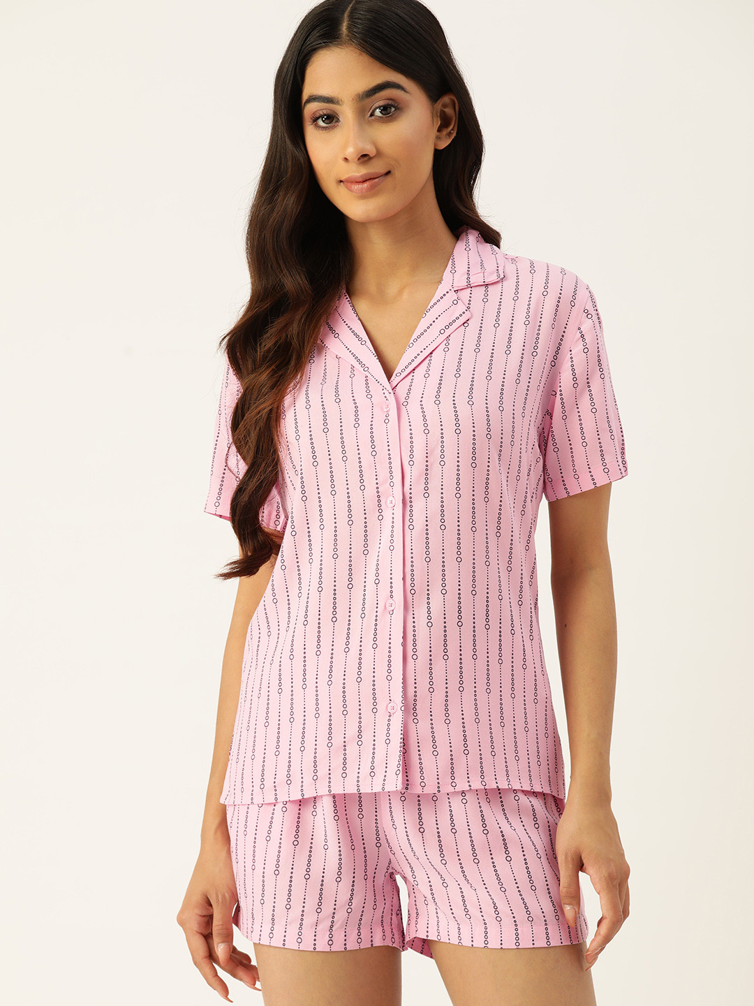 

ETC Printed Shorts Set, Pink