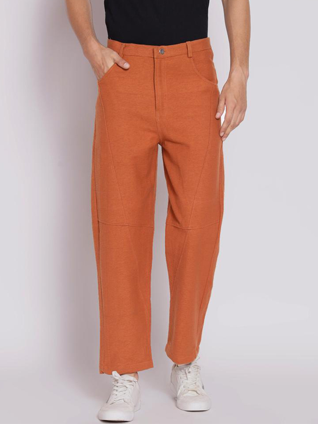 

Shurtz N Skurtz Men Relaxed Slim Fit Corduroy Trouser, Brown