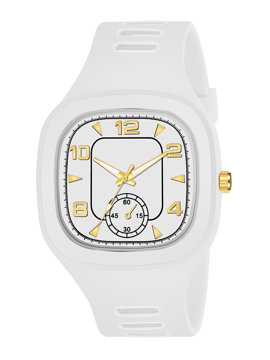 

CERO Adults Brass Dial Analogue Watch C-ABBI-White-801