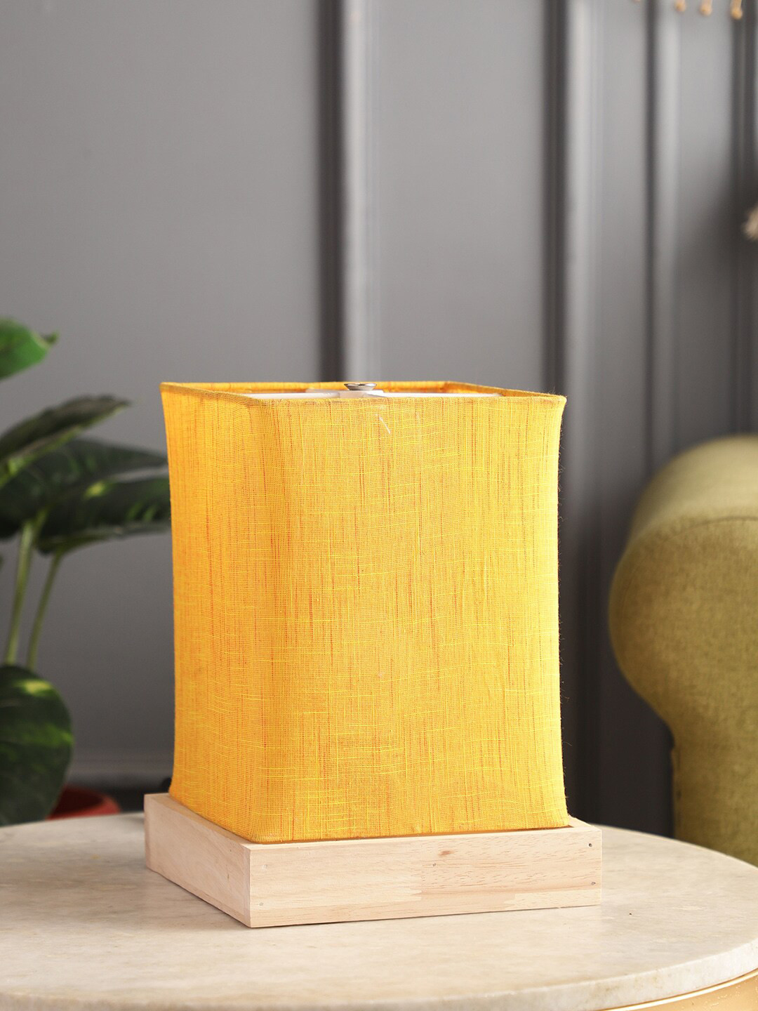 

SANDED EDGE Cream & Yellow Rectangle Table Lamp