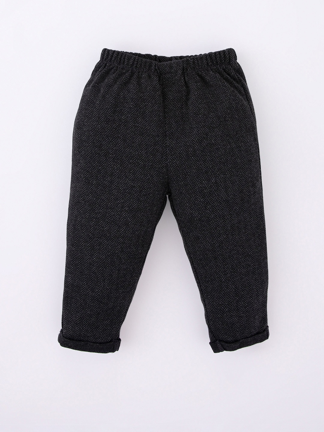 

DeFacto Boys Mid-Rise Regular Fit Trousers, Black