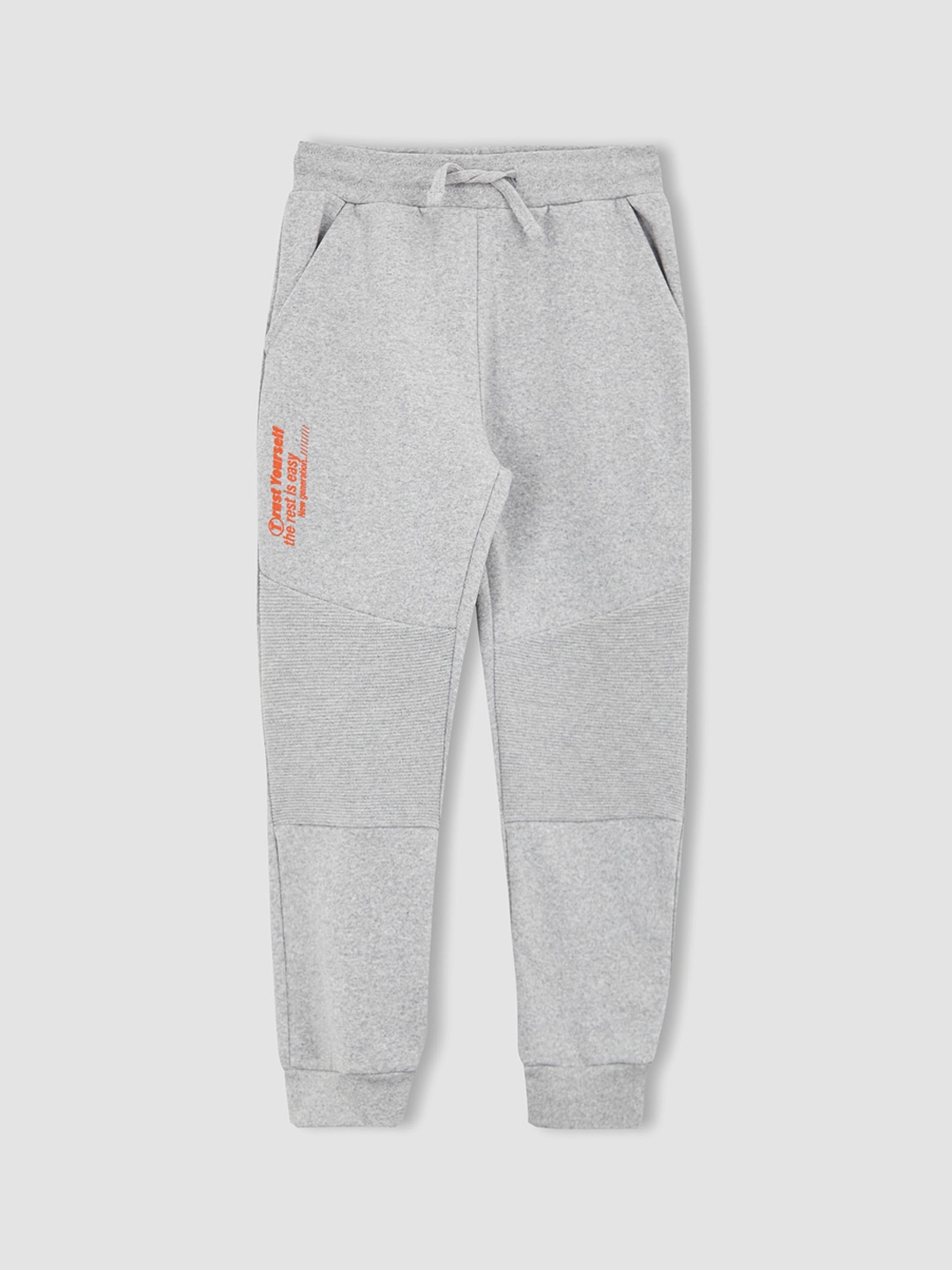 

DeFacto Boys Mid-Rise Regular Fit Joggers, Grey