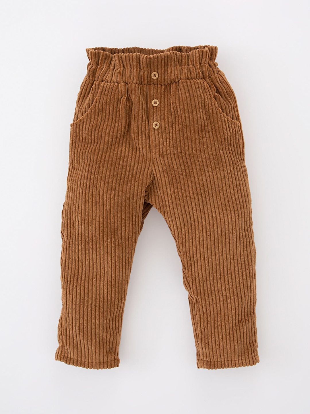 

DeFacto Girls Regular Fit Woven Trousers, Camel brown