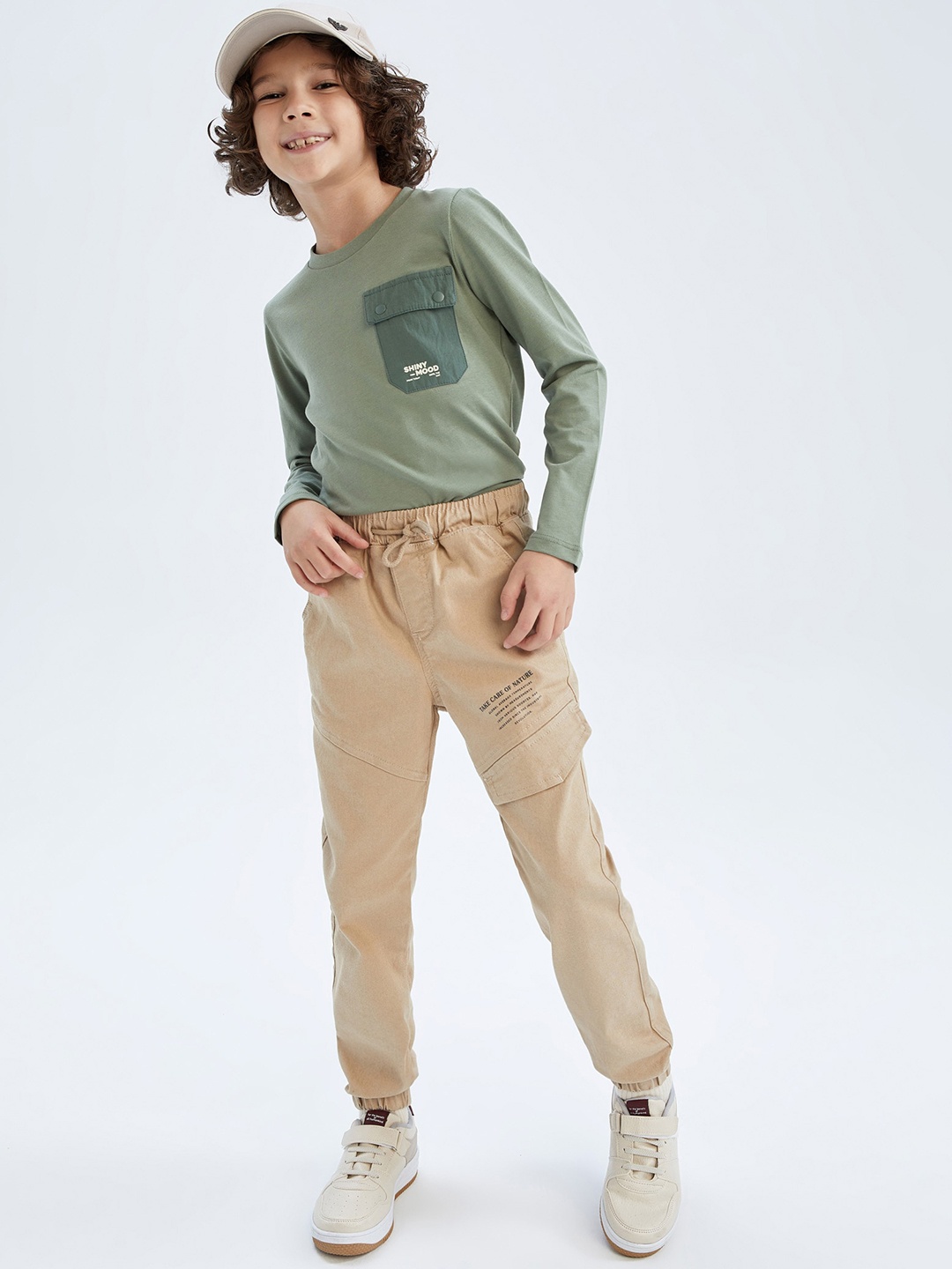 

DeFacto Boys Cotton Drawstring Joggers, Na